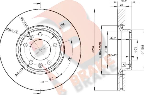 R Brake 78RBD24660 - Discofreno autozon.pro