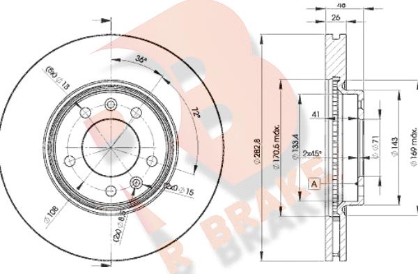 R Brake 78RBD24685 - Discofreno autozon.pro