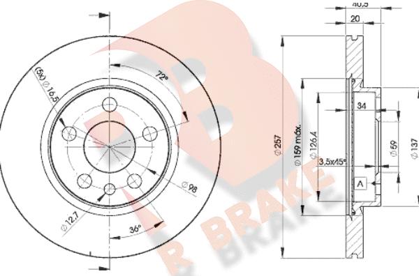 R Brake 78RBD24683 - Discofreno autozon.pro