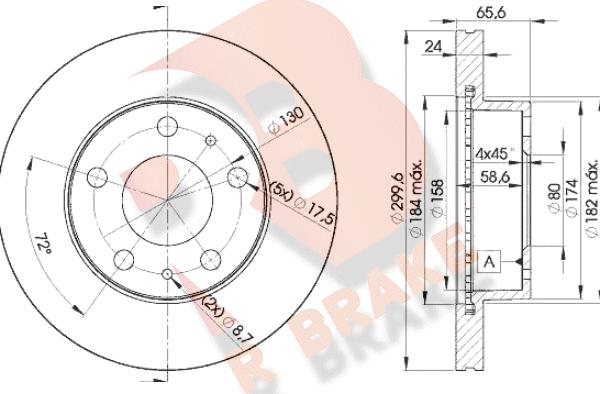 R Brake 78RBD24682 - Discofreno autozon.pro