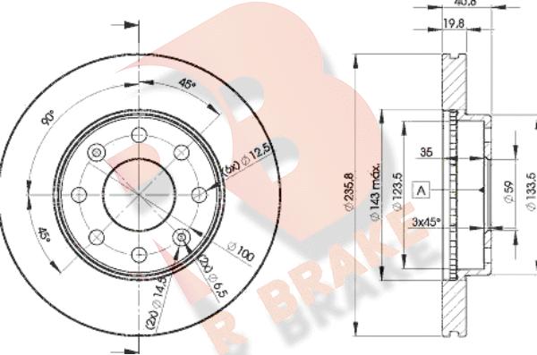 R Brake 78RBD24633 - Discofreno autozon.pro