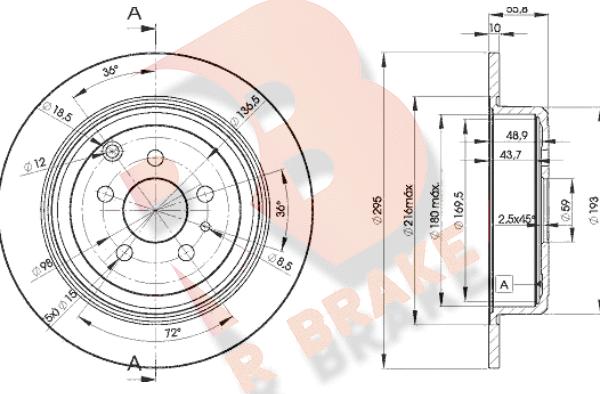 R Brake 78RBD24621 - Discofreno autozon.pro