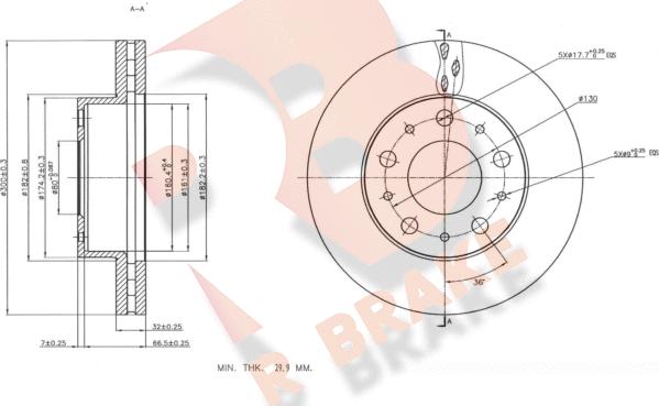 R Brake 78RBD24622 - Discofreno autozon.pro