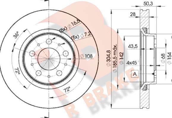 R Brake 78RBD24045 - Discofreno autozon.pro