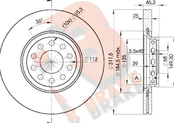 R Brake 78RBD24065 - Discofreno autozon.pro