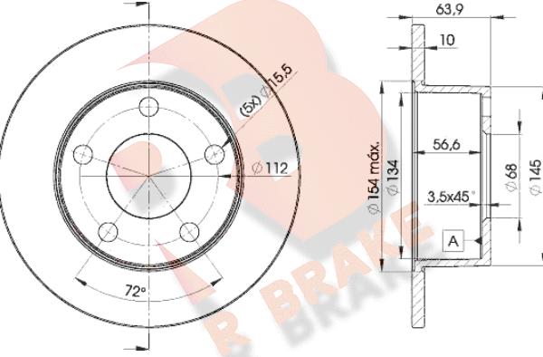 R Brake 78RBD24060 - Discofreno autozon.pro