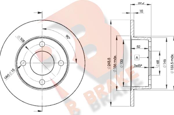 R Brake 78RBD24010 - Discofreno autozon.pro