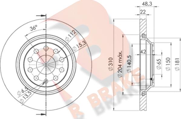 R Brake 78RBD24082 - Discofreno autozon.pro