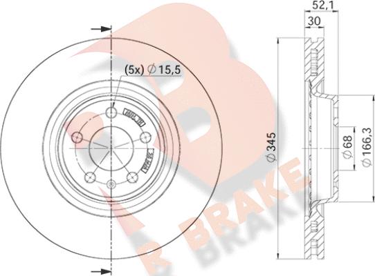 R Brake 78RBD24150 - Discofreno autozon.pro