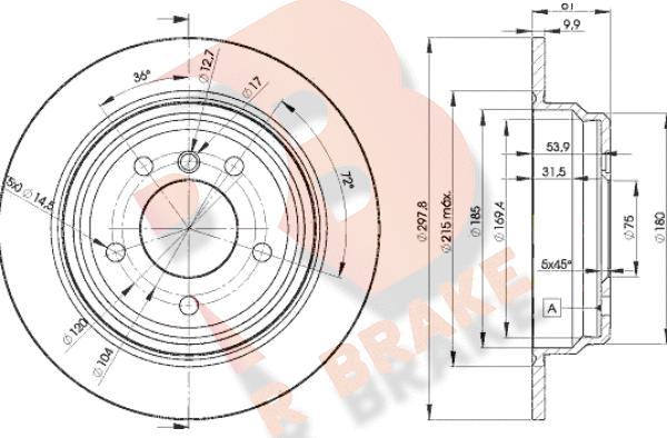 R Brake 78RBD24129 - Discofreno autozon.pro