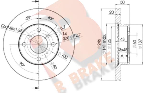 R Brake 78RBD24801 - Discofreno autozon.pro