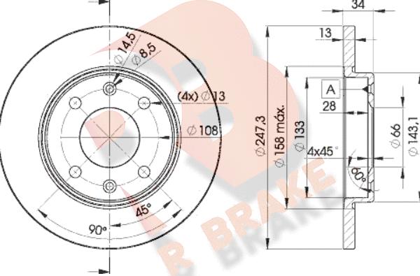 R Brake 78RBD24298 - Discofreno autozon.pro