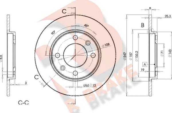 R Brake 78RBD24247 - Discofreno autozon.pro