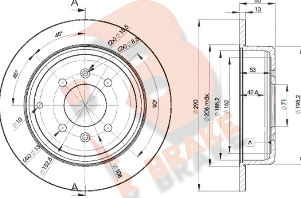 R Brake 78RBD24250 - Discofreno autozon.pro