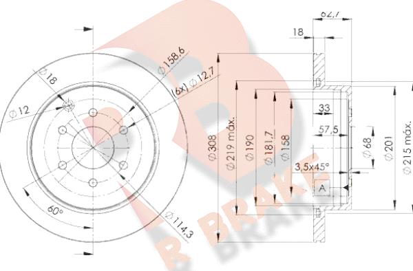 R Brake 78RBD24203 - Discofreno autozon.pro