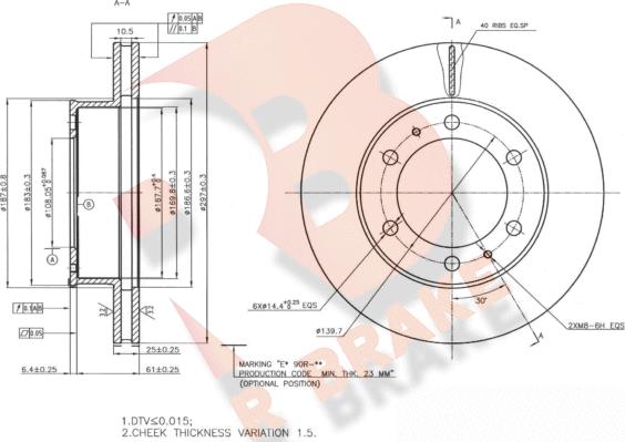 R Brake 78RBD24211 - Discofreno autozon.pro