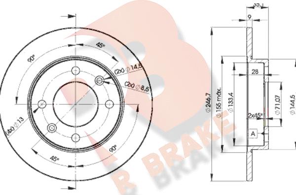 R Brake 78RBD24746 - Discofreno autozon.pro