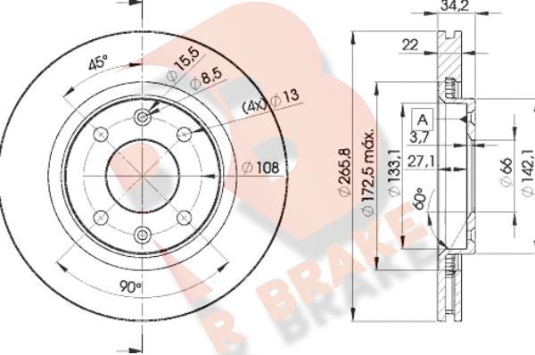 R Brake 78RBD24750 - Discofreno autozon.pro