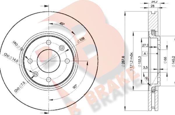 R Brake 78RBD24753 - Discofreno autozon.pro