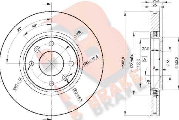 R Brake 78RBD24752 - Discofreno autozon.pro