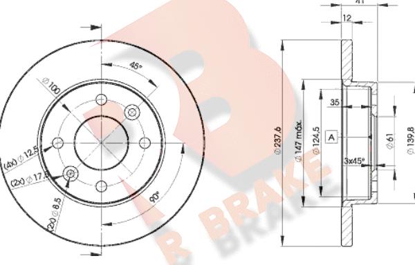 R Brake 78RBD24705 - Discofreno autozon.pro