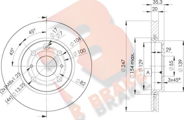 R Brake 78RBD24700 - Discofreno autozon.pro