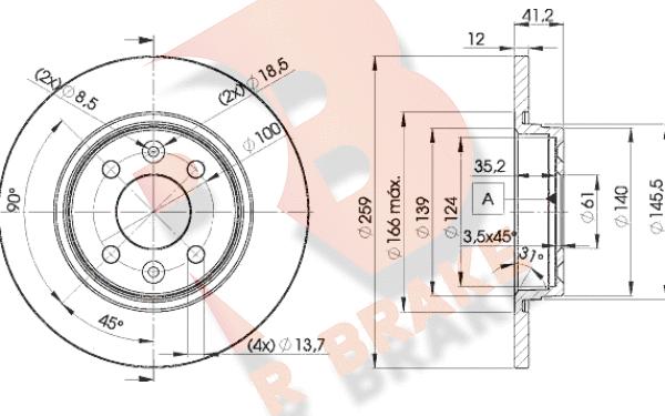 R Brake 78RBD24707 - Discofreno autozon.pro