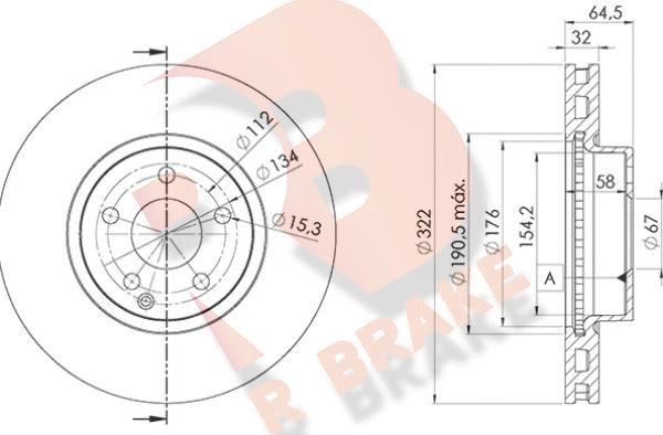 R Brake 78RBD25558 - Discofreno autozon.pro