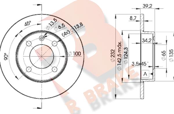 R Brake 78RBD25608 - Discofreno autozon.pro