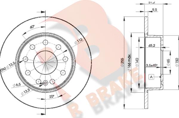 R Brake 78RBD25616 - Discofreno autozon.pro