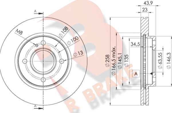 R Brake 78RBD25636 - Discofreno autozon.pro