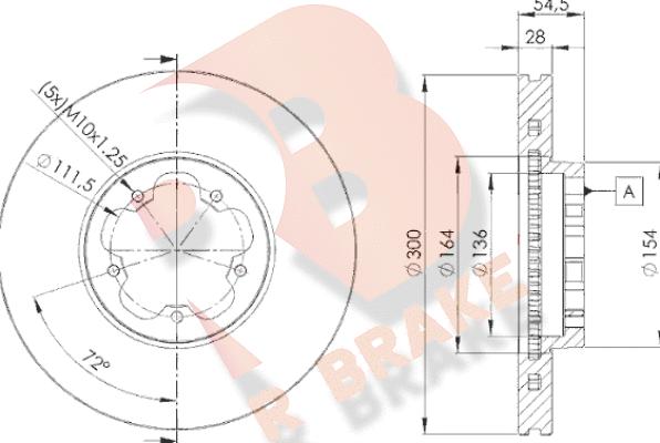 R Brake 78RBD25630 - Discofreno autozon.pro