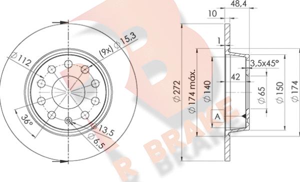 R Brake 78RBD25637 - Discofreno autozon.pro