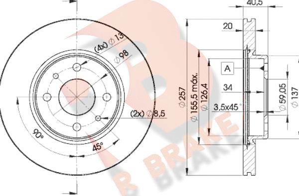 R Brake 78RBD25056 - Discofreno autozon.pro