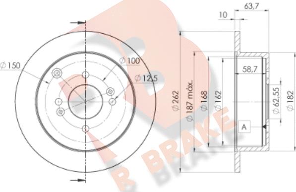 R Brake 78RBD25102 - Discofreno autozon.pro