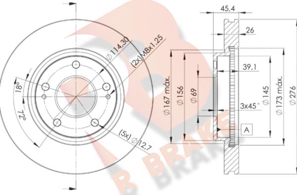 R Brake 78RBD25399 - Discofreno autozon.pro