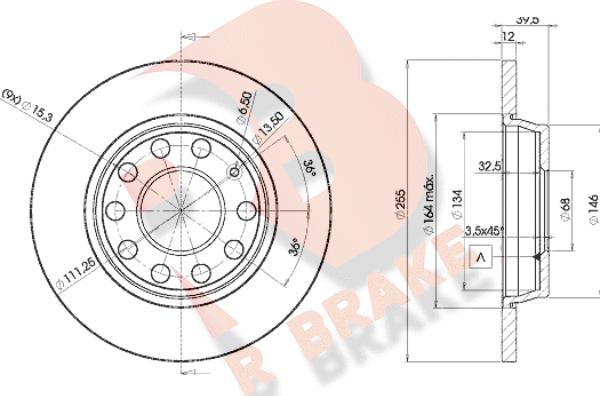 R Brake 78RBD25309 - Discofreno autozon.pro