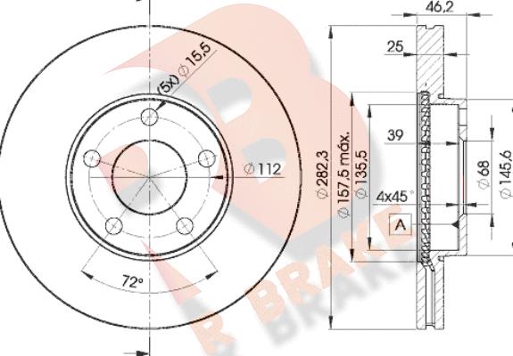 R Brake 78RBD25306 - Discofreno autozon.pro