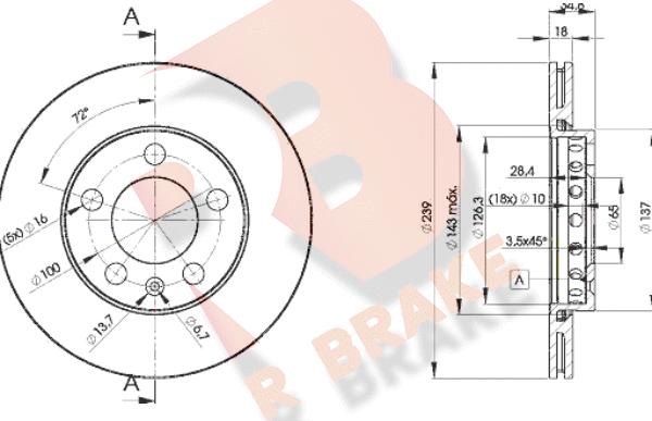 R Brake 78RBD25308 - Discofreno autozon.pro