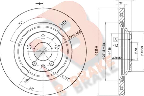 R Brake 78RBD25314 - Discofreno autozon.pro