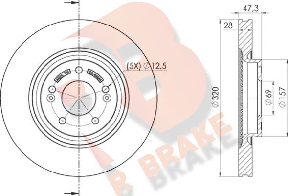 R Brake 78RBD25271 - Discofreno autozon.pro