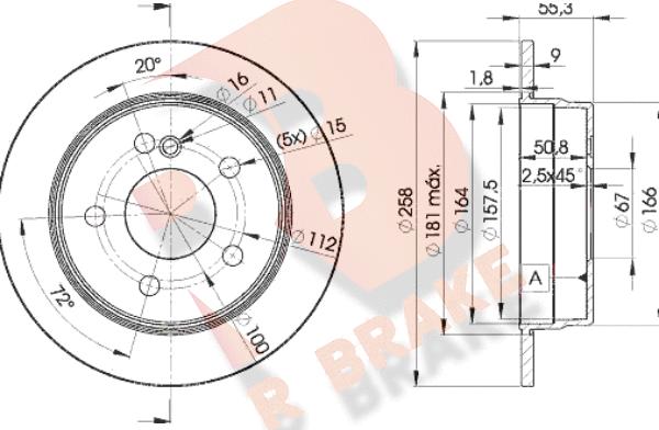 R Brake 78RBD26470 - Discofreno autozon.pro