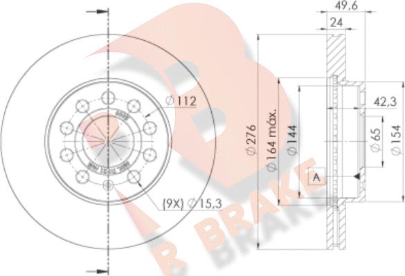 R Brake 78RBD26095 - Discofreno autozon.pro