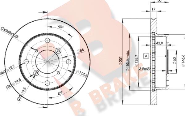 R Brake 78RBD26030 - Discofreno autozon.pro