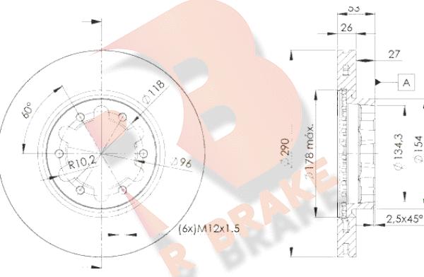 R Brake 78RBD26031 - Discofreno autozon.pro