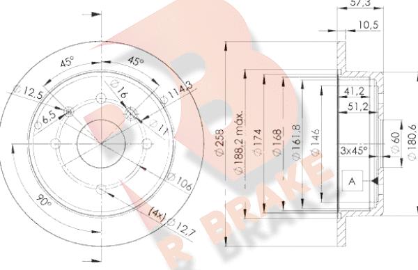 R Brake 78RBD26028 - Discofreno autozon.pro