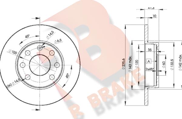 R Brake 78RBD26193 - Discofreno autozon.pro