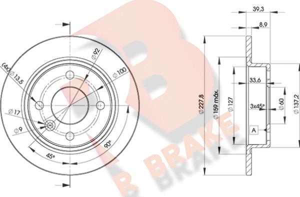 R Brake 78RBD26165 - Discofreno autozon.pro