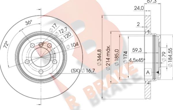 R Brake 78RBD26129 - Discofreno autozon.pro