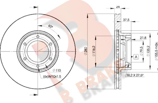 R Brake 78RBD26847 - Discofreno autozon.pro